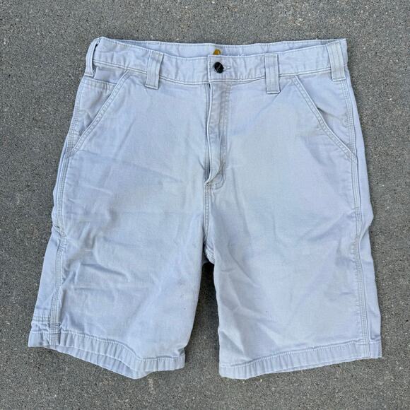 Carhartt Rigby 10" Shorts Tan Khaki Dungaree Regular Fit Size 33 102514-232 - Picture 2 of 8